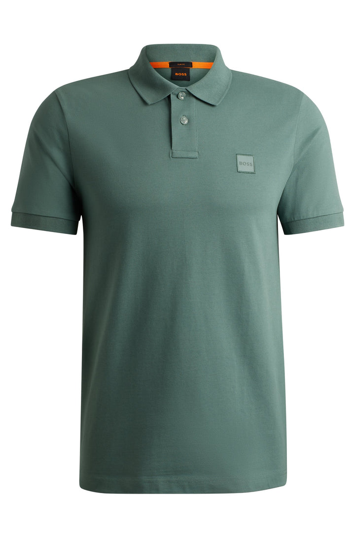 BOSS Polos Slim Fit in Cotton Mix - PASSENGER 10256683 01-50507803- Concorde Fashion#color_green-341