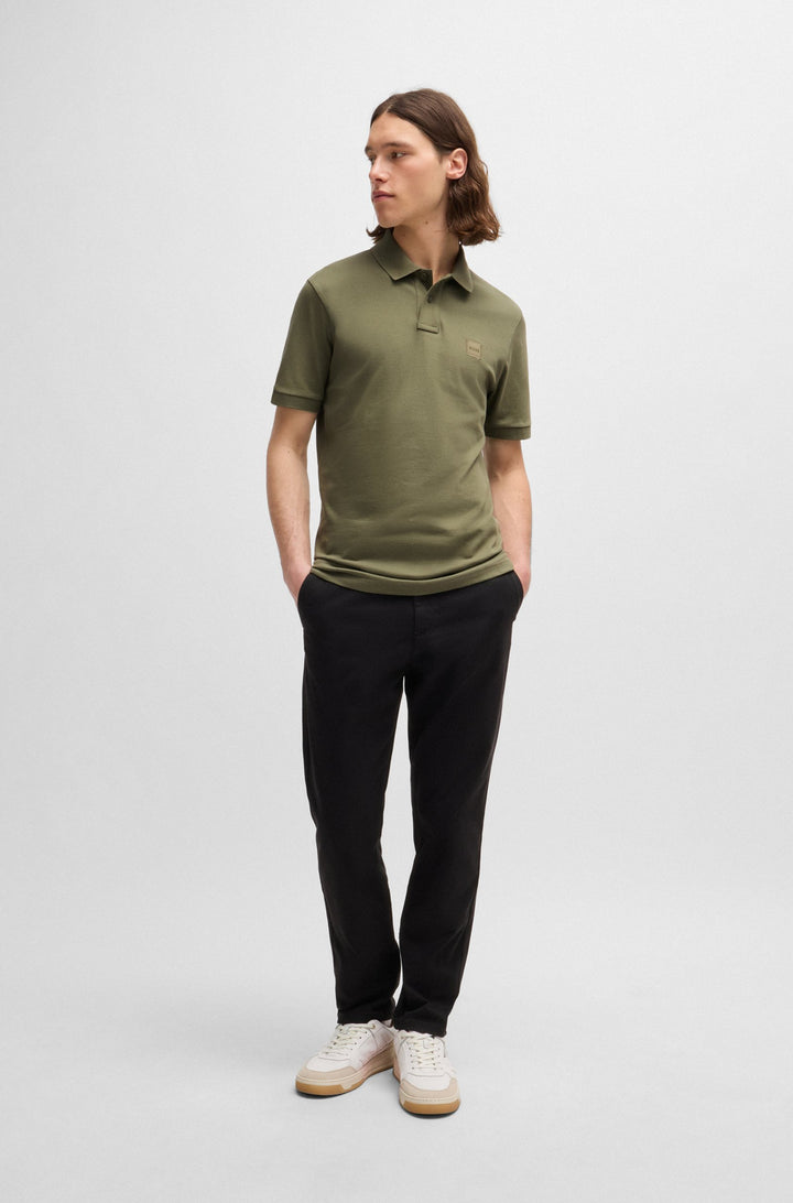 BOSS Polos Slim Fit in Cotton Mix - PASSENGER 10256683 01-50507803- Concorde Fashion#color_green-349