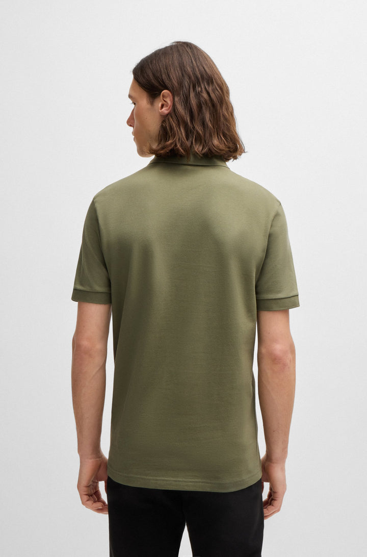 BOSS Polos Slim Fit in Cotton Mix - PASSENGER 10256683 01-50507803- Concorde Fashion#color_green-349