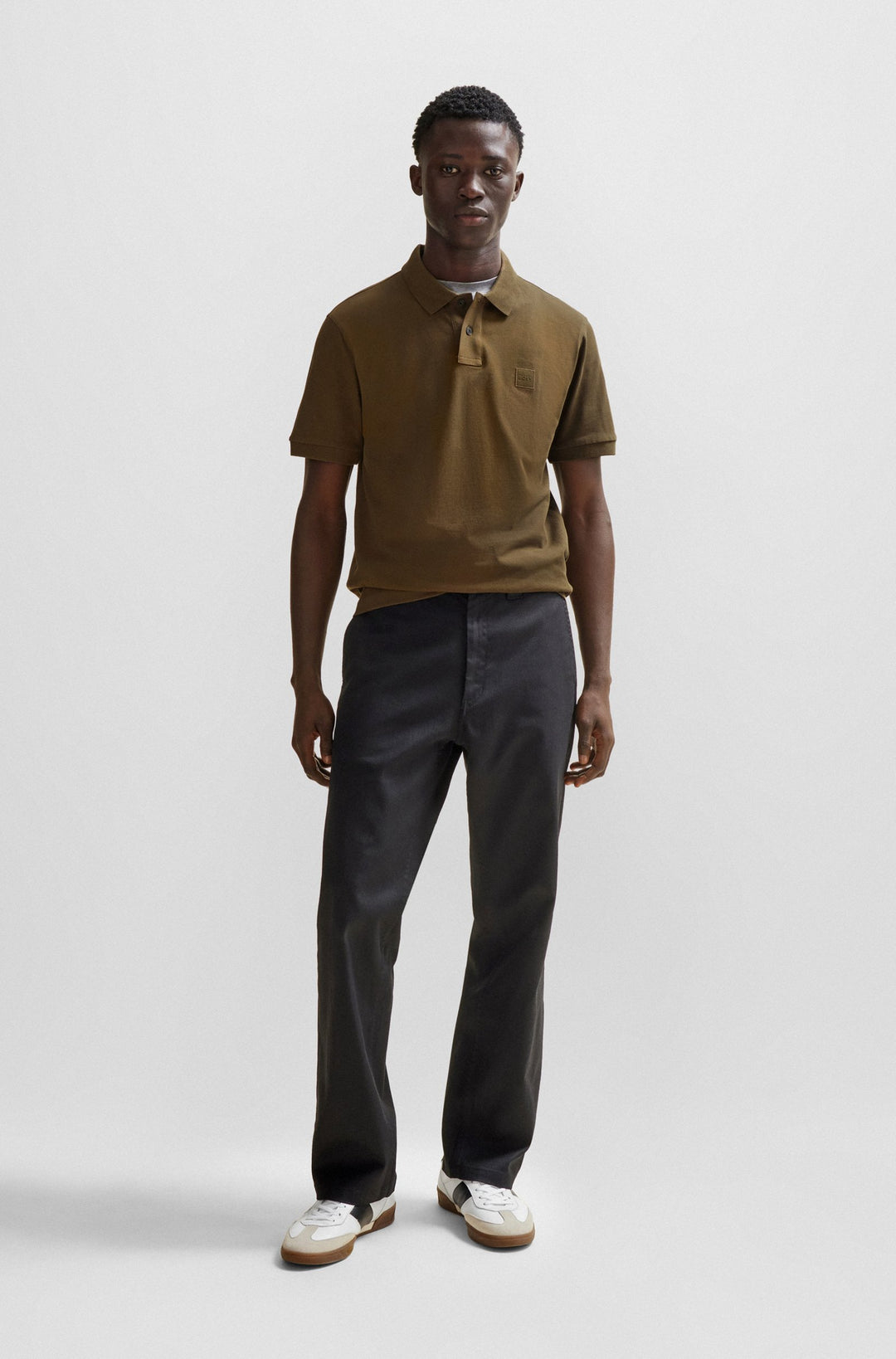 BOSS Slim Fit Polos in Cotton Mix - PASSENGER 10256683 01-50507803- Concorde Fashion#color_green-368