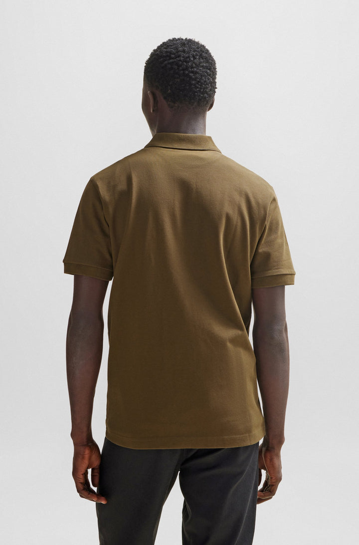 BOSS Slim Fit Polos in Cotton Mix - PASSENGER 10256683 01-50507803- Concorde Fashion#color_green-368