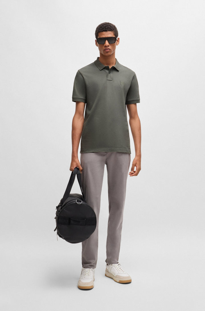 BOSS Polos Slim Fit in Cotton Mix - PASSENGER 10256683 01-50507803- Concorde Fashion#color_grey-076
