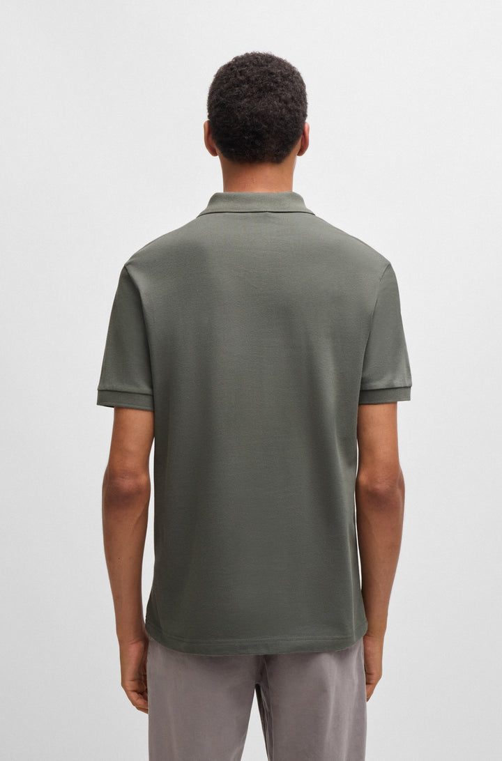 BOSS Polos Slim Fit in Cotton Mix - PASSENGER 10256683 01-50507803- Concorde Fashion#color_grey-076