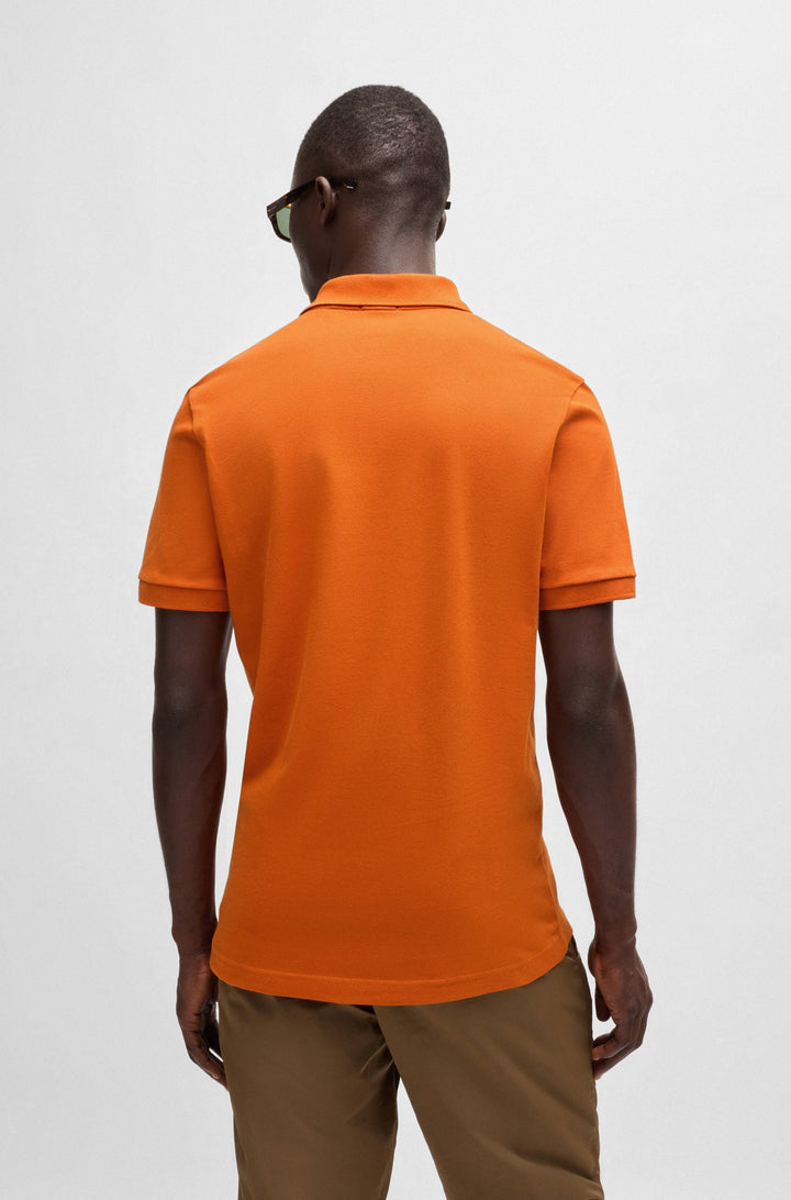 BOSS Polos Slim Fit in Cotton Mix - PASSENGER 10256683 01-50507803- Concorde Fashion#color_orange-840