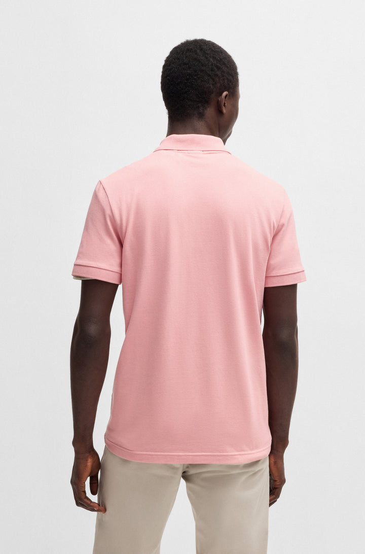 BOSS Polos Slim Fit in Cotton Mix - PASSENGER 10256683 01-50507803- Concorde Fashion#color_pink-694