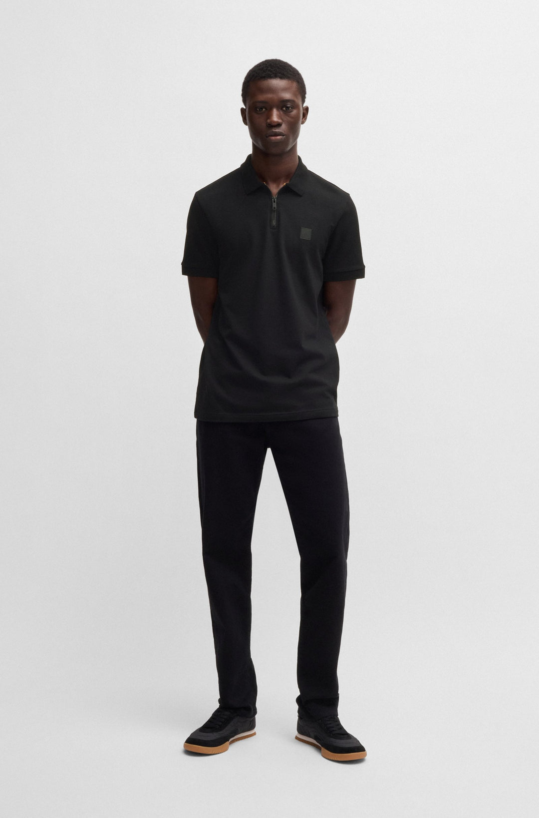 BOSS Polos Slim Fit - PASSERZIP 50537507- Concorde Fashion#color_black-001