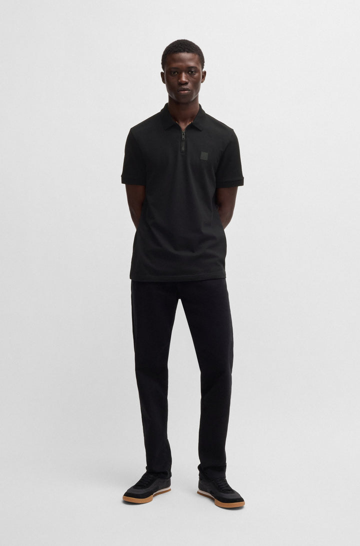 BOSS Polos Slim Fit - PASSERZIP 50537507- Concorde Fashion#color_black-001
