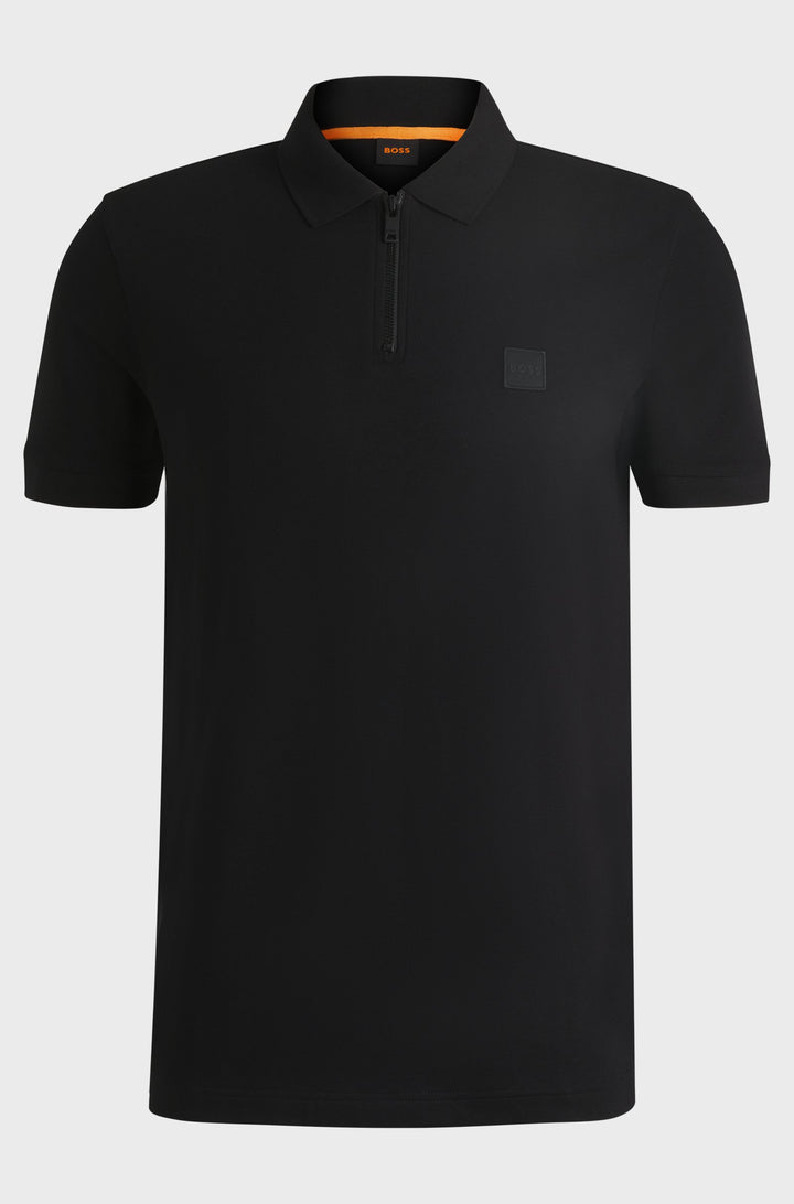 BOSS Polos Slim Fit - PASSERZIP 50537507- Concorde Fashion#color_black-001