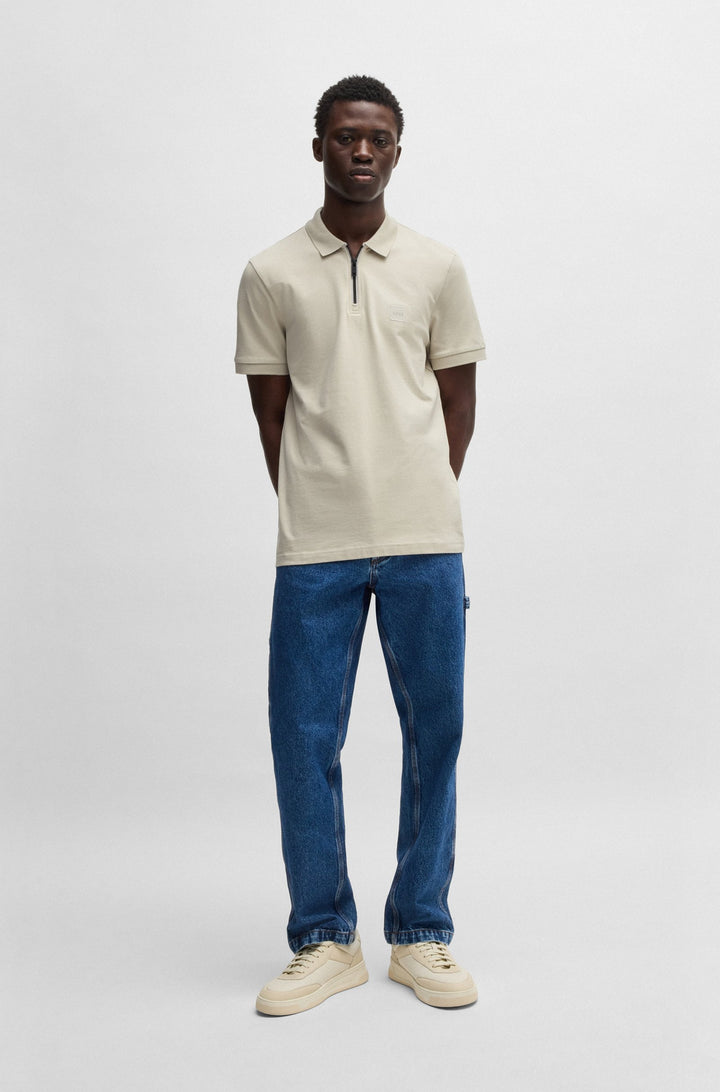 BOSS Polos Slim Fit - PASSERZIP 50537507- Concorde Fashion#color_beige-271