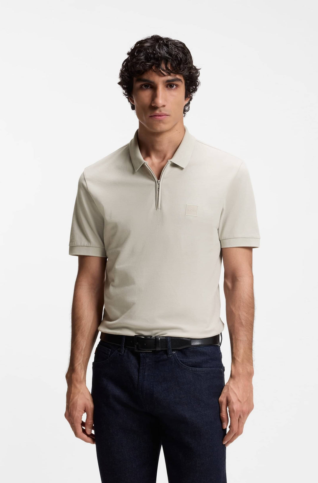 BOSS Polos Slim Fit - PASSERZIP 50537507Concorde Fashion#color_grey-070