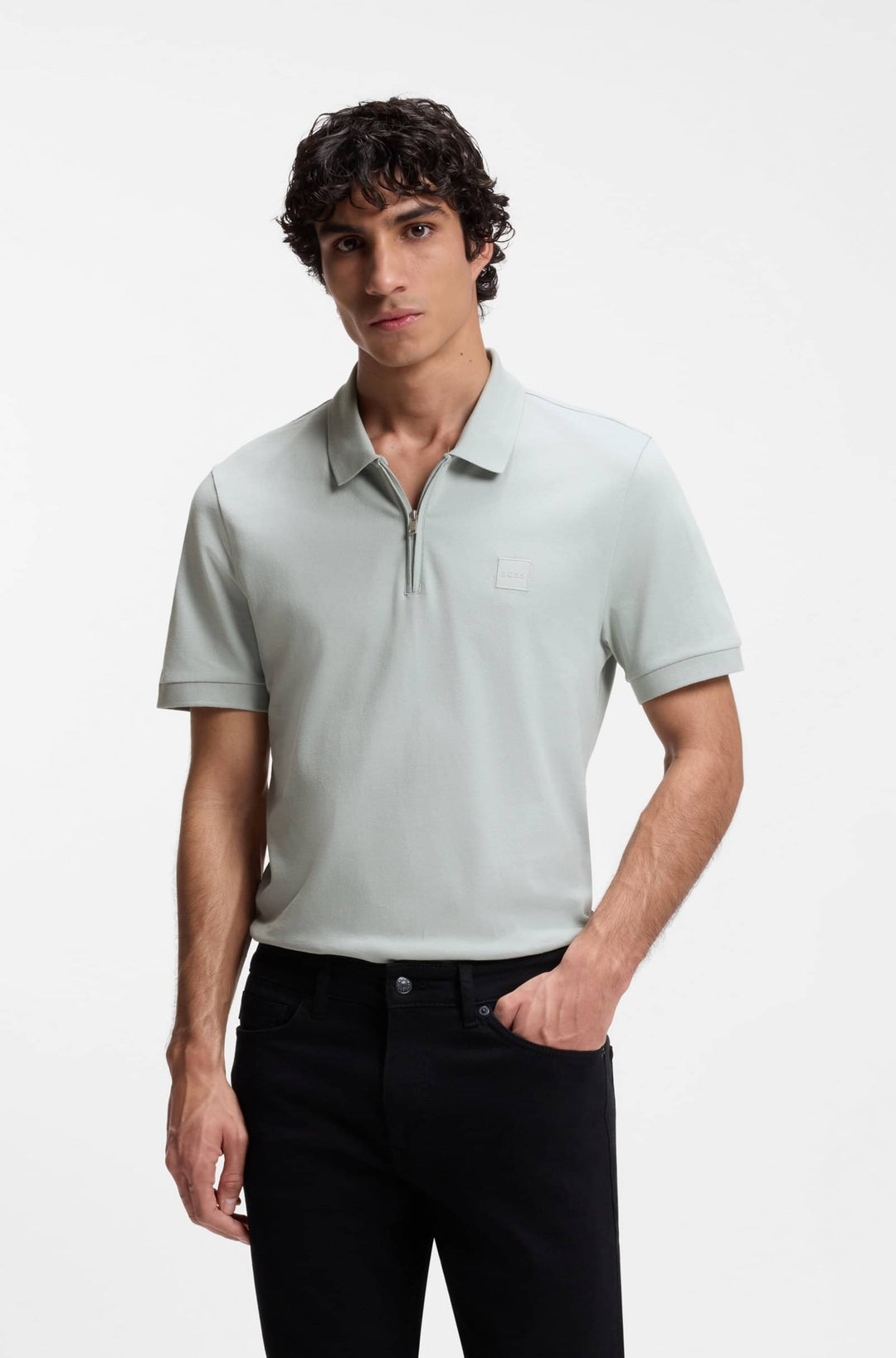 BOSS Polos Slim Fit - PASSERZIP 50537507Concorde Fashion#color_silver-043