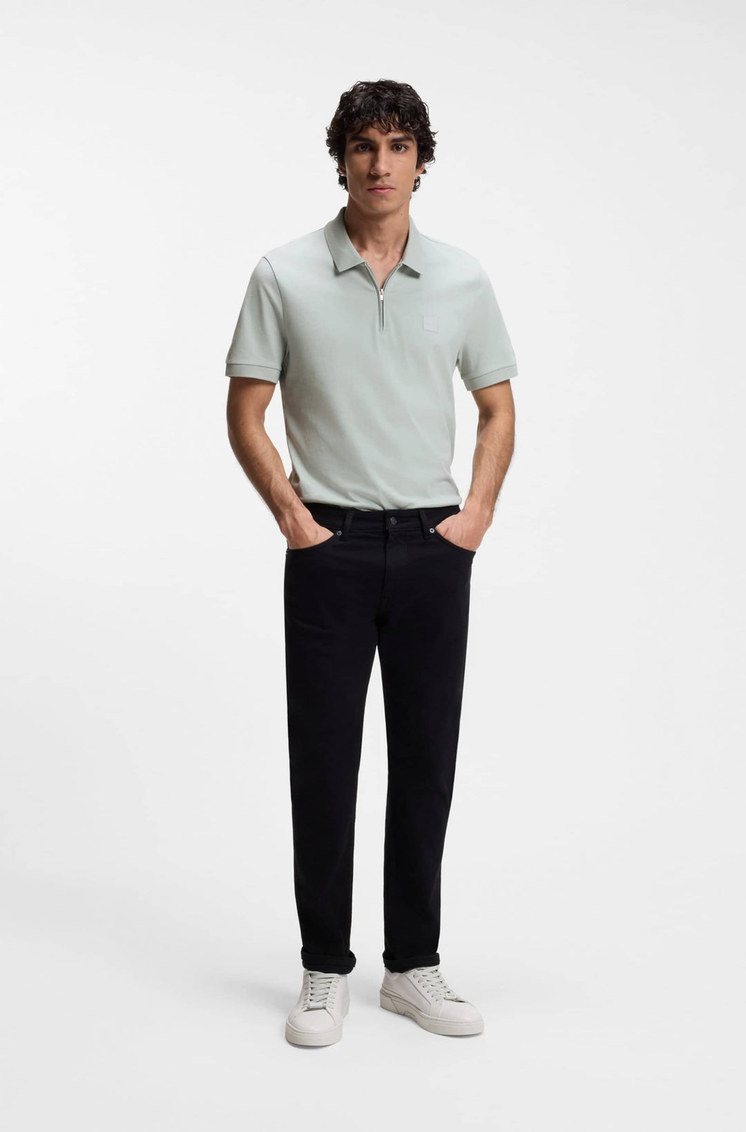 BOSS Polos Slim Fit - PASSERZIP 50537507Concorde Fashion#color_silver-043