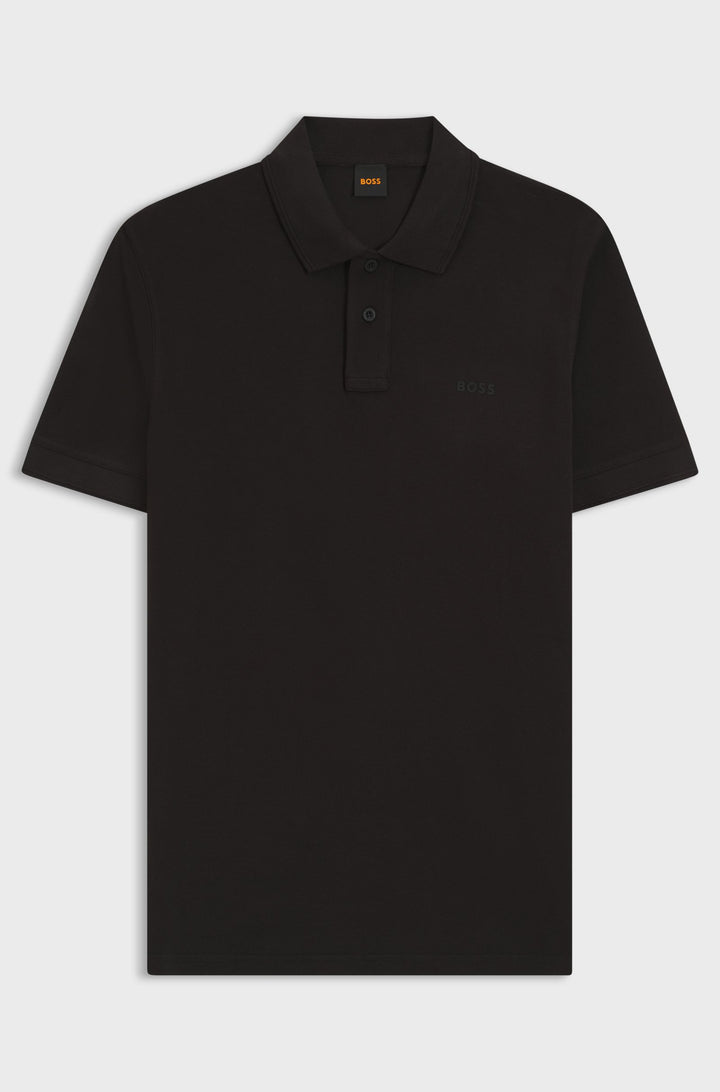 BOSS Regular Fit Polos in Cotton - PRIME 10256692 01-50507813- Concorde Fashion#color_black-001