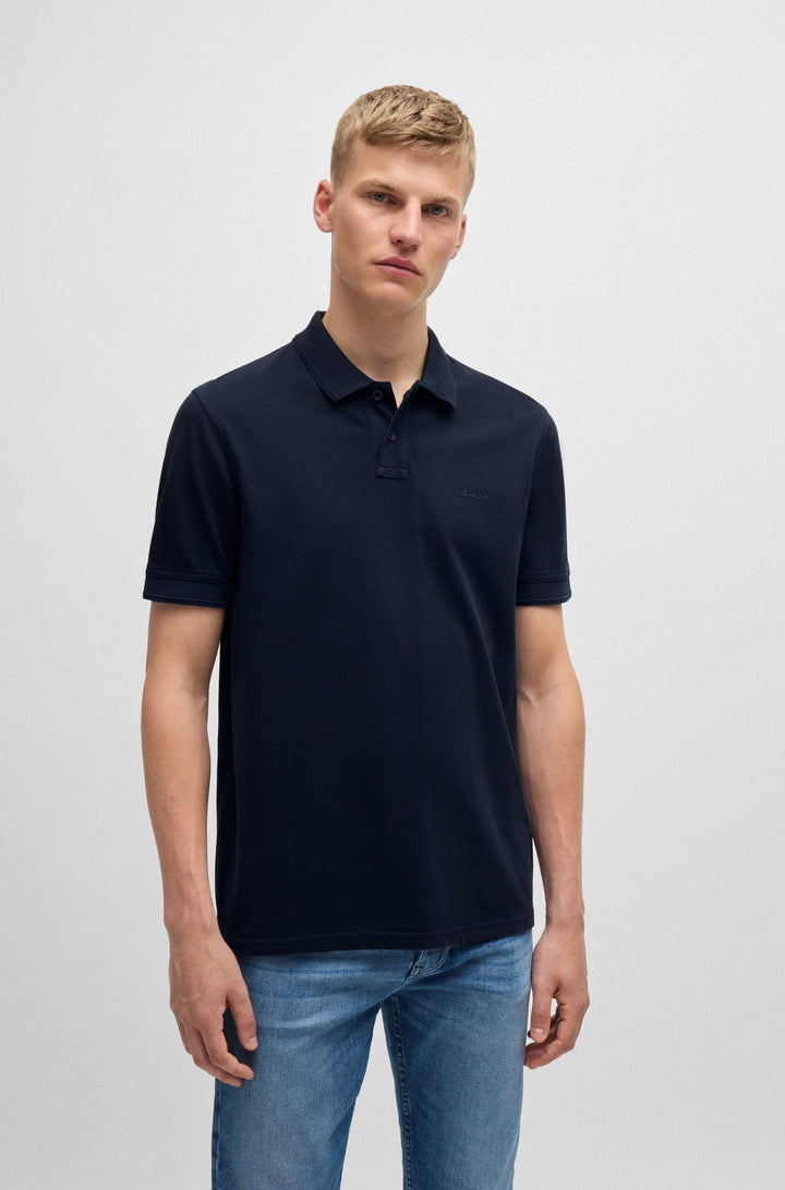 BOSS Regular Fit Polos in Cotton - PRIME 10256692 01-50507813- Concorde Fashion#color_navy-404