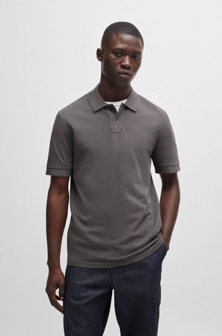 BOSS Polos Regular Fit in Cotton - PRIME 10256692 01-50507813- Concorde Fashion#color_grey-029