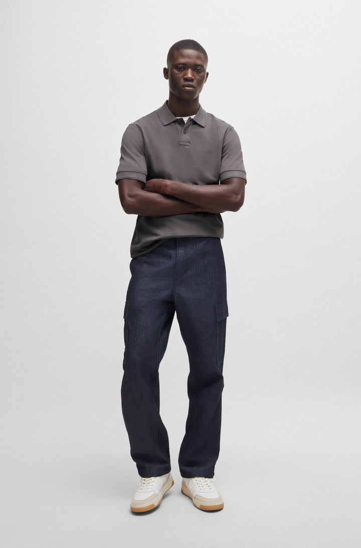 BOSS Polos Regular Fit in Cotton - PRIME 10256692 01-50507813- Concorde Fashion#color_grey-029