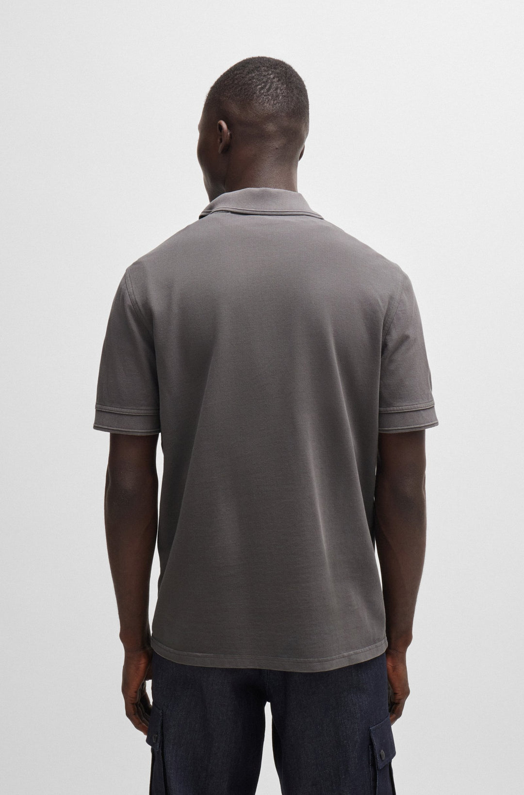 BOSS Polos Regular Fit in Cotton - PRIME 10256692 01-50507813- Concorde Fashion#color_grey-029