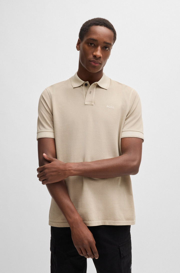 BOSS Polos Regular Fit in Cotton - PRIME 10256692 01-50507813- Concorde Fashion#color_beige-271