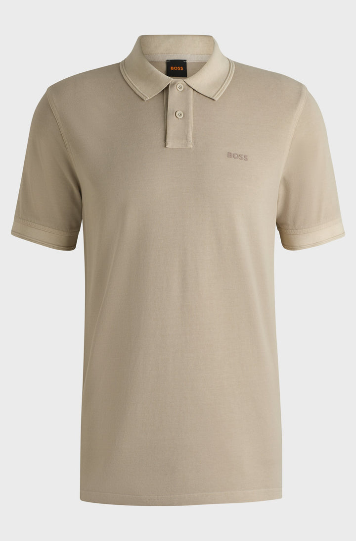 BOSS Polos Regular Fit in Cotton - PRIME 10256692 01-50507813- Concorde Fashion#color_beige-271