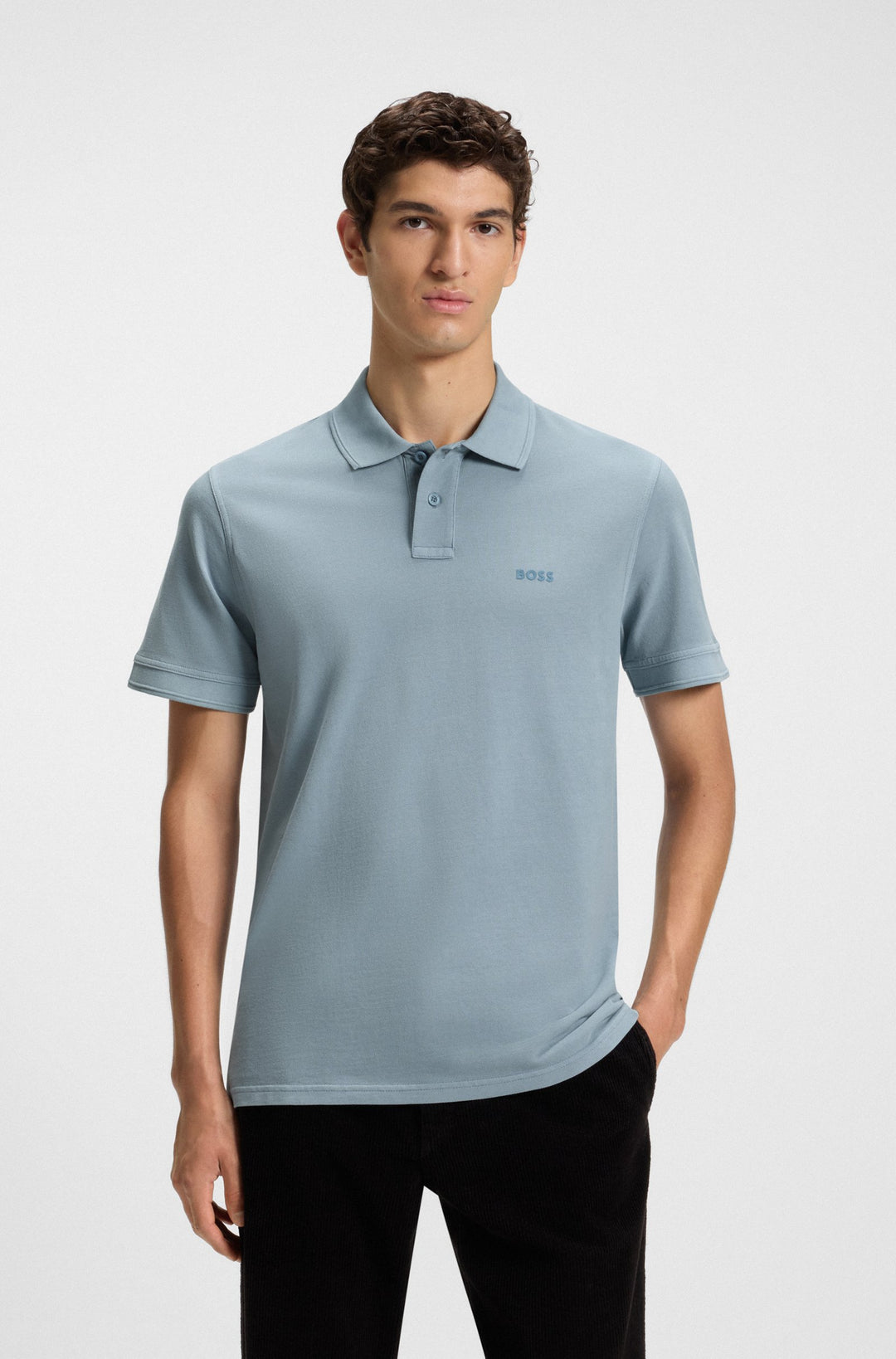 BOSS Polos Regular Fit in Cotton - PRIME 10256692 01-50507813- Concorde Fashion#color_blue-451