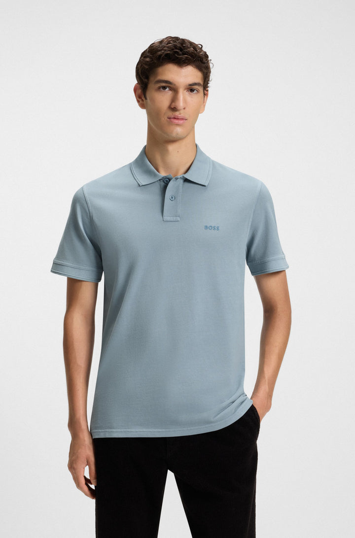 BOSS Polos Regular Fit in Cotton - PRIME 10256692 01-50507813- Concorde Fashion#color_blue-451