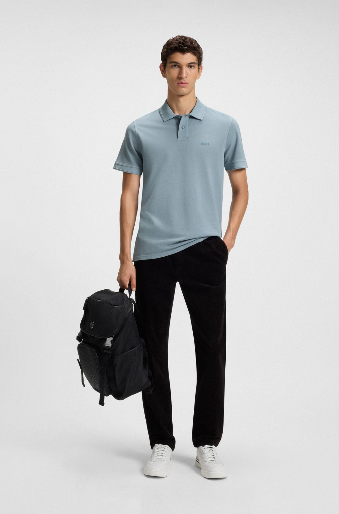 BOSS Polos Regular Fit in Cotton - PRIME 10256692 01-50507813- Concorde Fashion#color_blue-451