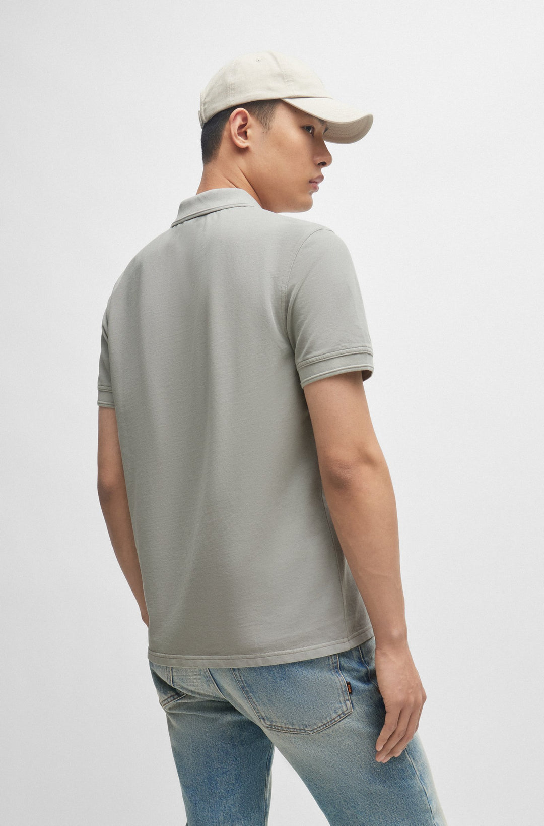 BOSS Regular Fit Polos in Cotton - PRIME 10256692 01-50507813- Concorde Fashion#color_grey-051