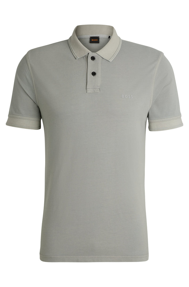 BOSS Regular Fit Polos in Cotton - PRIME 10256692 01-50507813- Concorde Fashion#color_grey-051