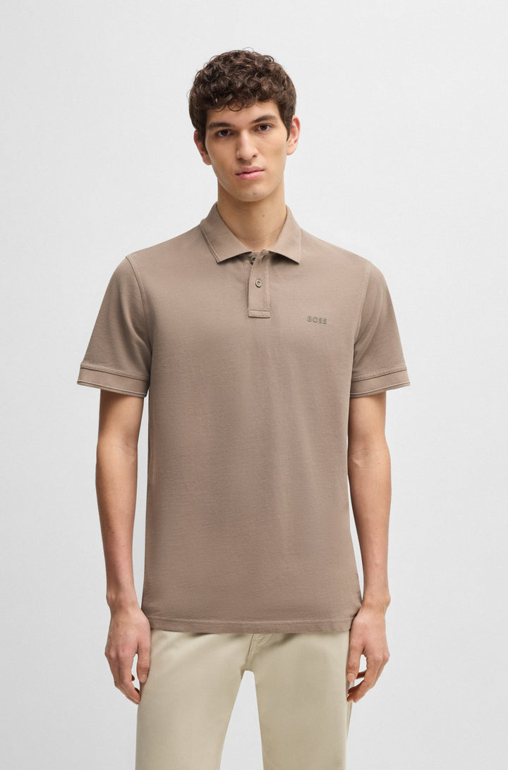 BOSS Polos Regular Fit in Cotton - PRIME 10256692 01-50507813- Concorde Fashion#color_beige-294