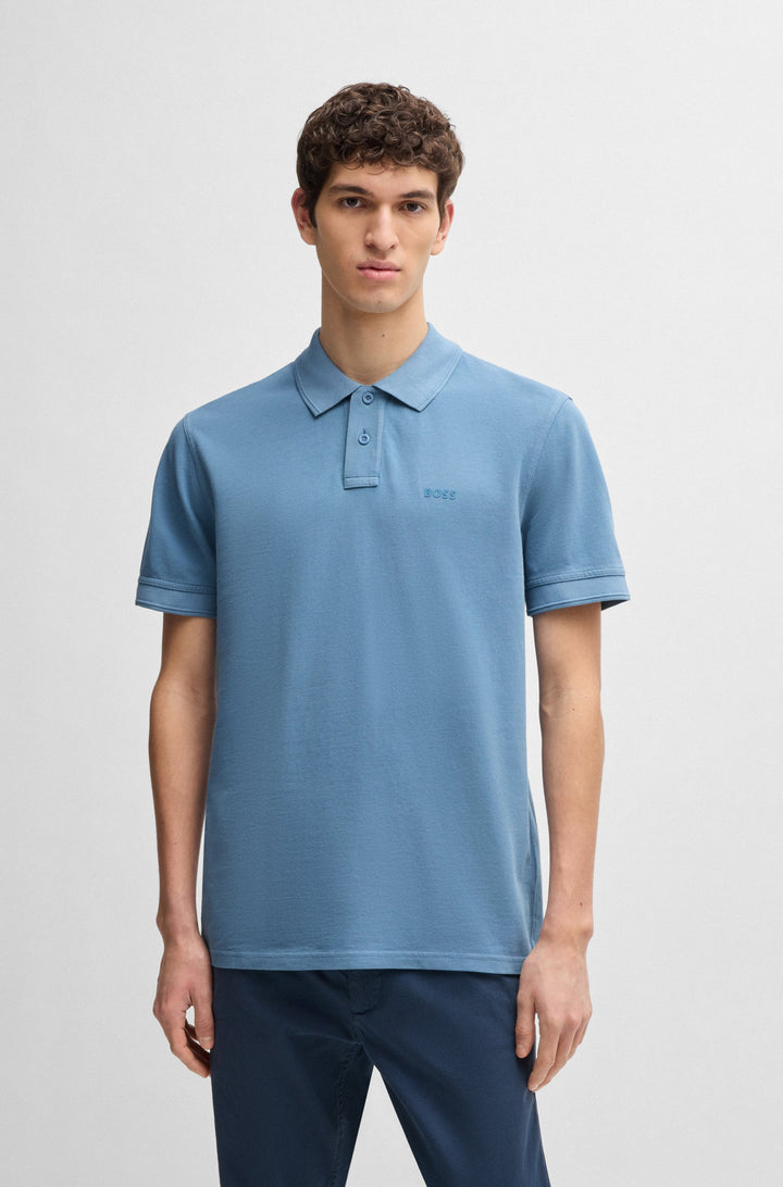 BOSS Polos Regular Fit in Cotton - PRIME 10256692 01-50507813- Concorde Fashion#color_blue-462