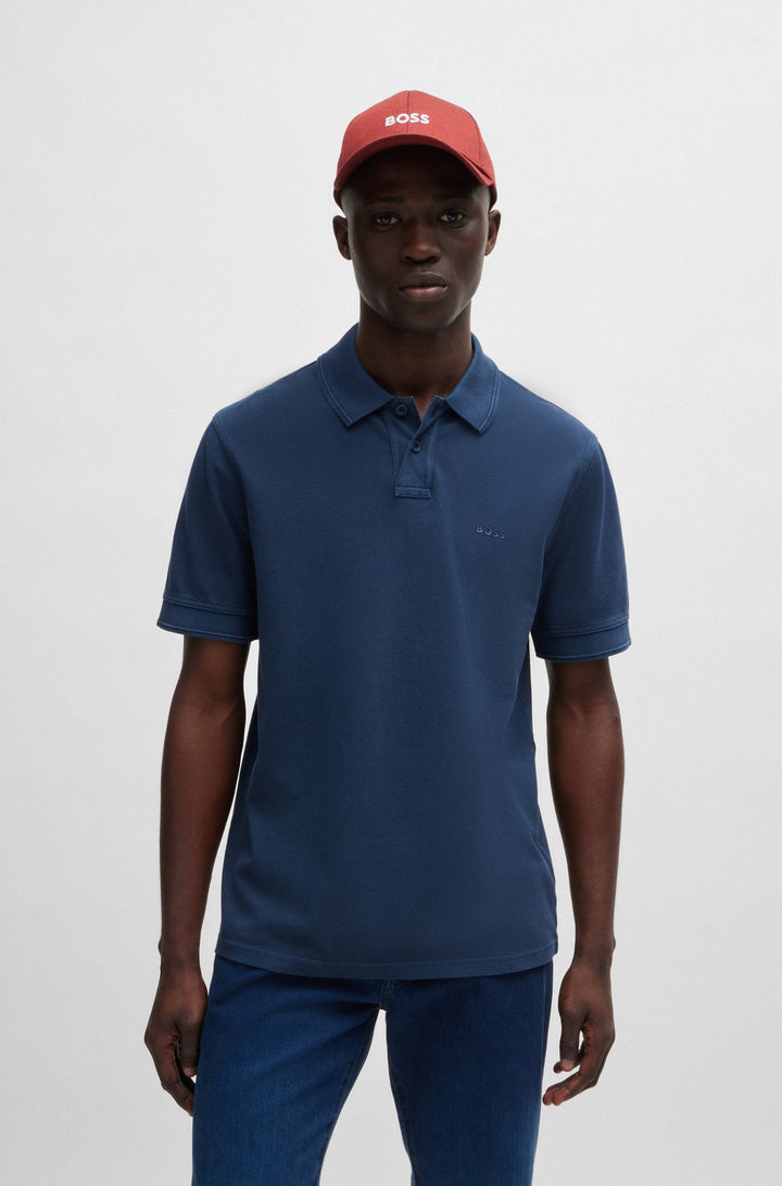 BOSS Polos Regular Fit in Cotton - PRIME 10256692 01-50507813- Concorde Fashion#color_blue-464