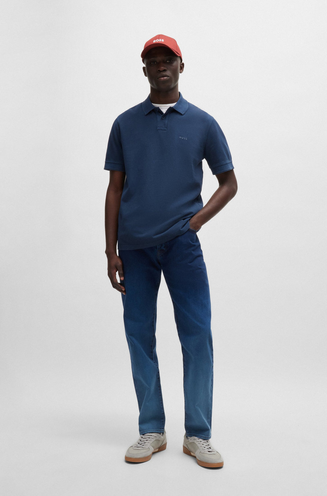 BOSS Polos Regular Fit in Cotton - PRIME 10256692 01-50507813- Concorde Fashion#color_blue-464