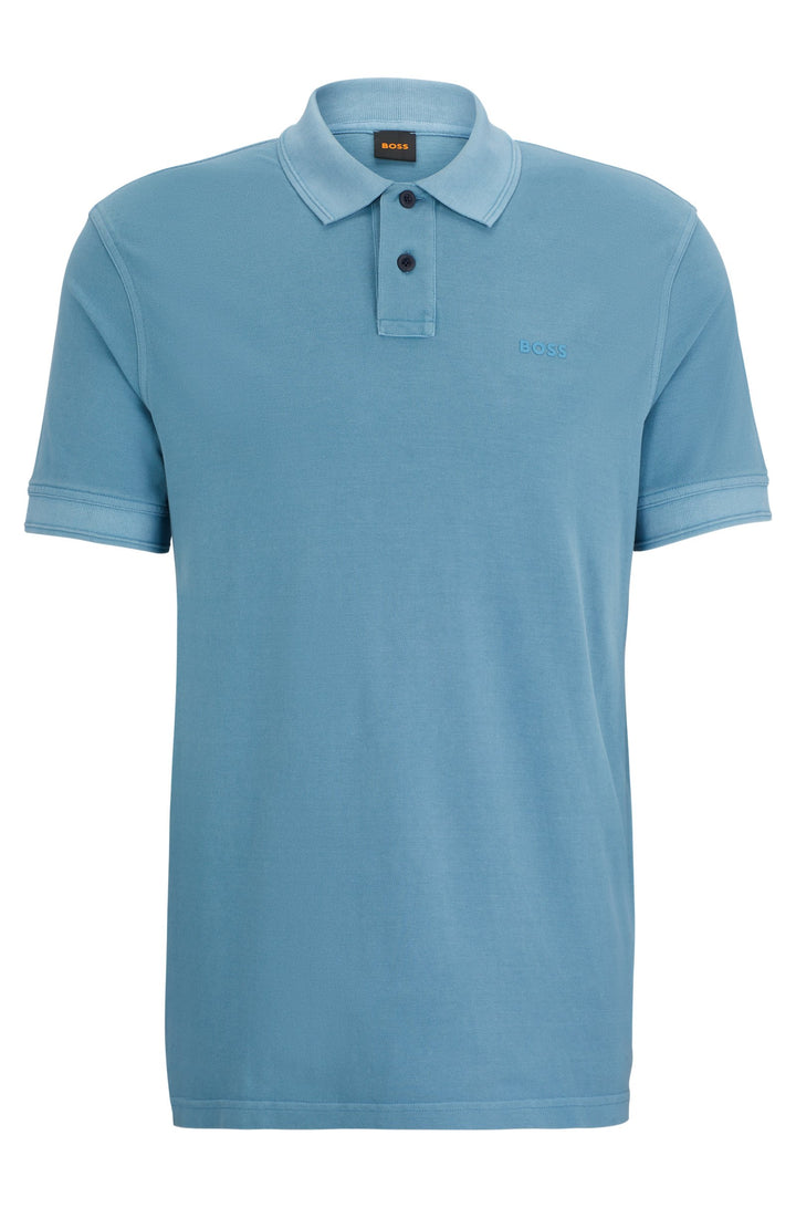 BOSS Regular Fit Polos in Cotton - PRIME 10256692 01-50507813- Concorde Fashion#color_blue-486