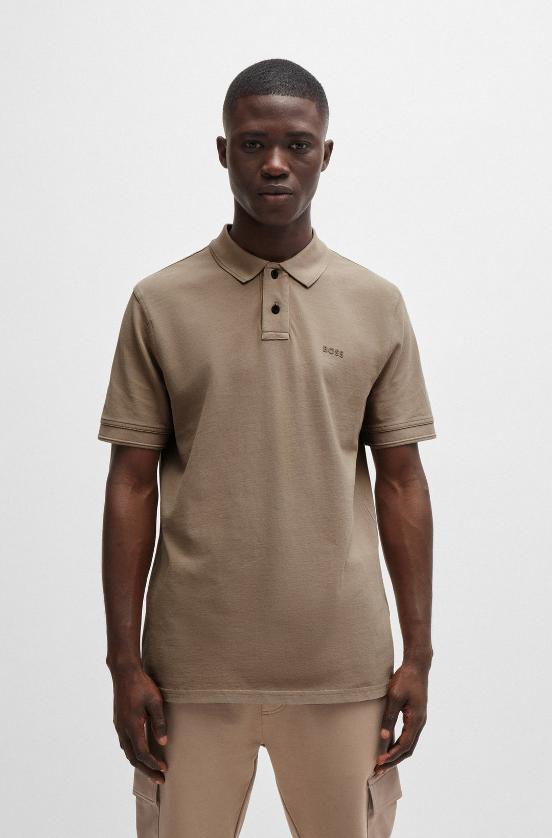 BOSS Regular Fit Polos in Cotton - PRIME 10256692 01-50507813- Concorde Fashion#color_brown-246