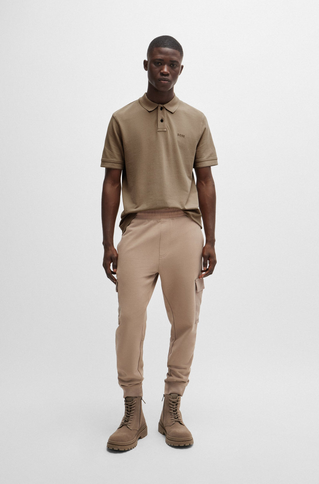 BOSS Regular Fit Polos in Cotton - PRIME 10256692 01-50507813- Concorde Fashion#color_brown-246