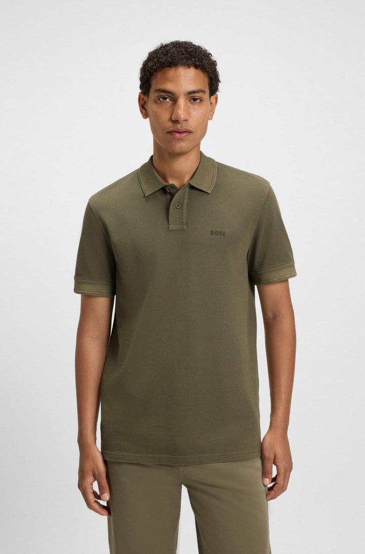 BOSS Polos Regular Fit in Cotton - PRIME 10256692 01-50507813- Concorde Fashion#color_green-342