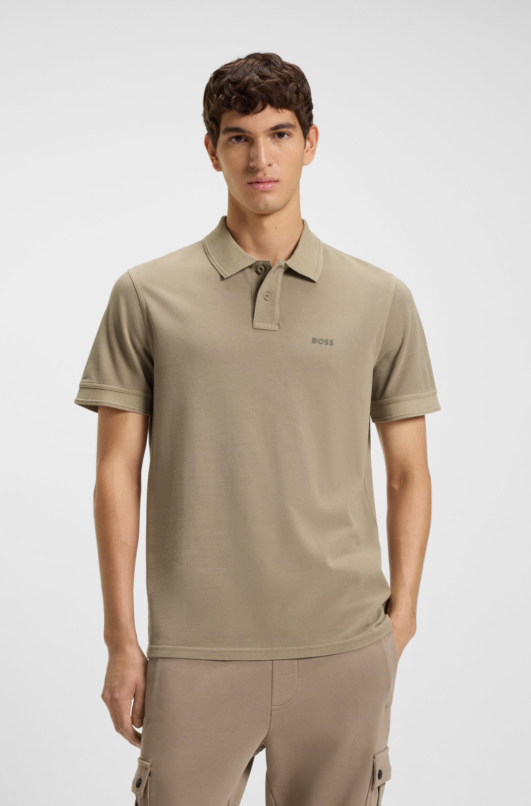 BOSS Polos Regular Fit in Cotton - PRIME 10256692 01-50507813- Concorde Fashion#color_green-346