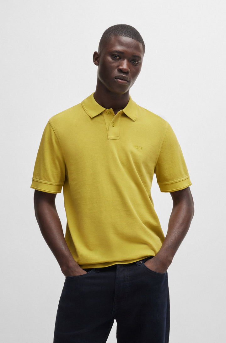 BOSS Polos Regular Fit in Cotton - PRIME 10256692 01-50507813- Concorde Fashion#color_green-398