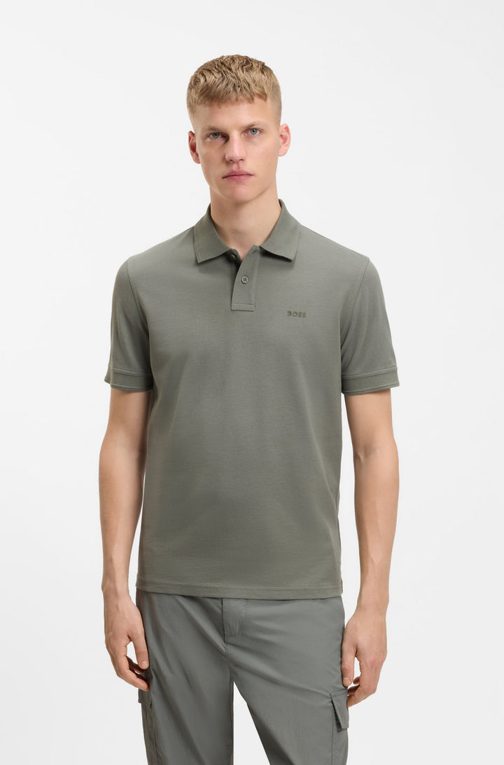 BOSS Polos Regular Fit in Cotton - PRIME 10256692 01-50507813- Concorde Fashion#color_grey-076