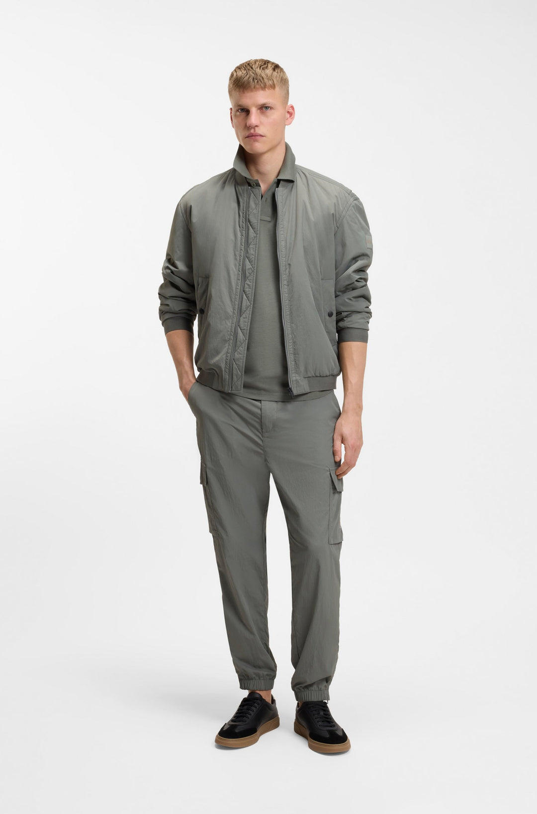 BOSS Polos Regular Fit in Cotton - PRIME 10256692 01-50507813- Concorde Fashion#color_grey-076