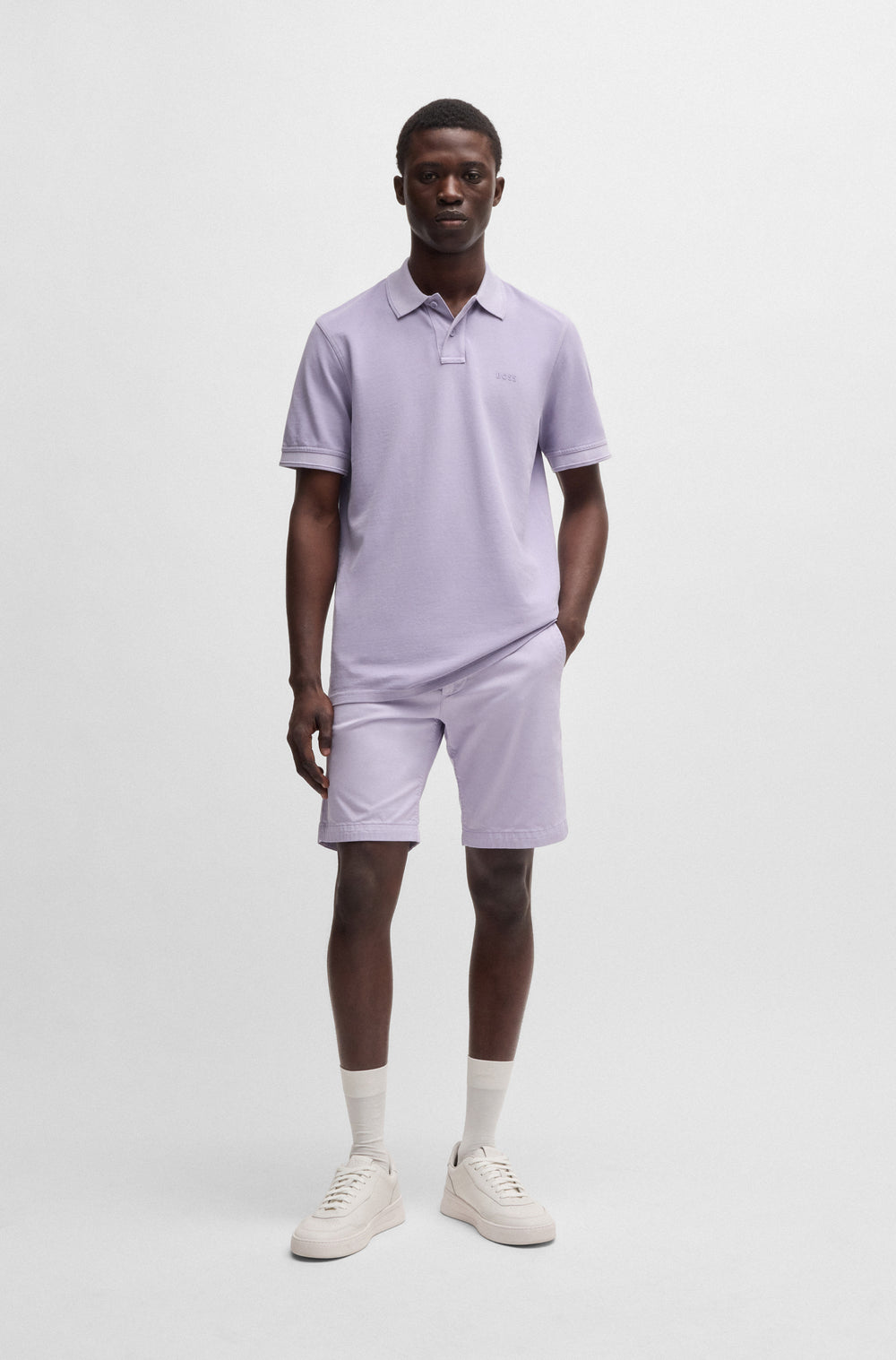 BOSS Polos Regular Fit in Cotton - PRIME 10256692 01-50507813- Concorde Fashion#color_purple-543