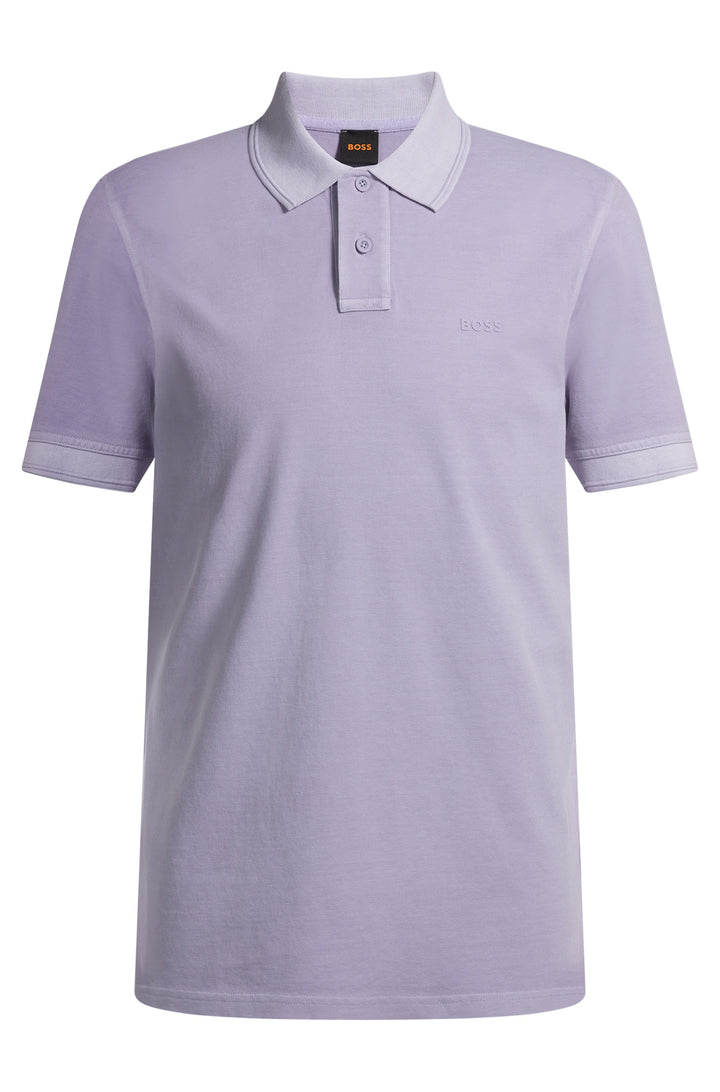 BOSS Polos Regular Fit in Cotton - PRIME 10256692 01-50507813- Concorde Fashion#color_purple-543