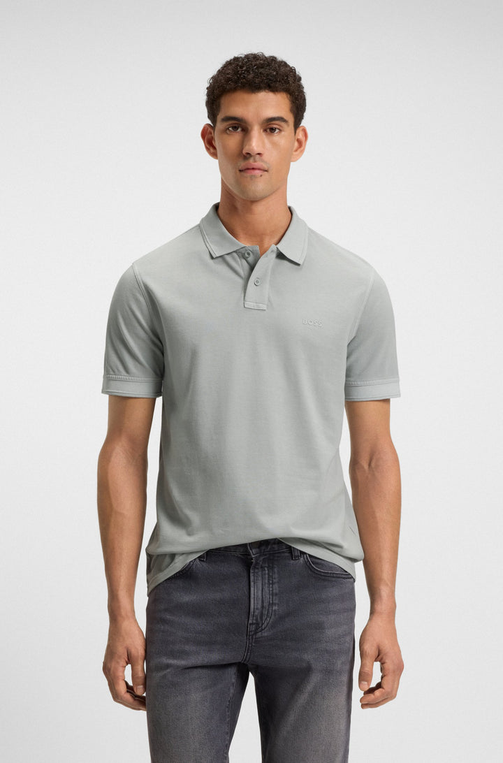 BOSS Polos Regular Fit in Cotton - PRIME 10256692 01-50507813- Concorde Fashion#color_silver-043