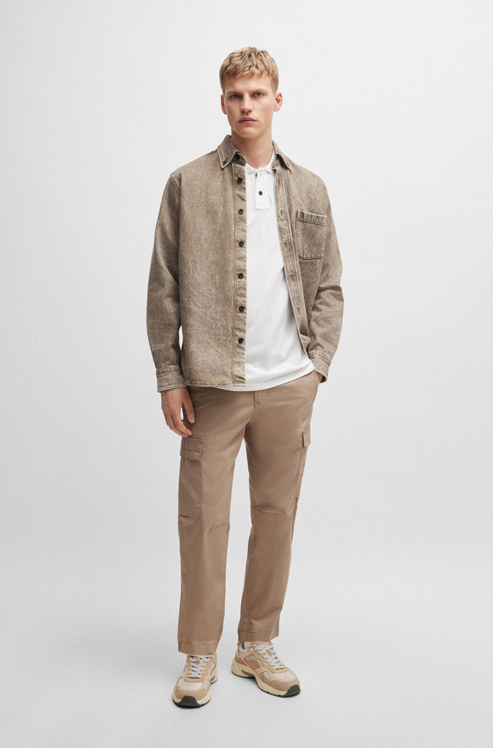 BOSS Polos Regular Fit in Cotton - PRIME 10256692 01-50507813- Concorde Fashion#color_white-100