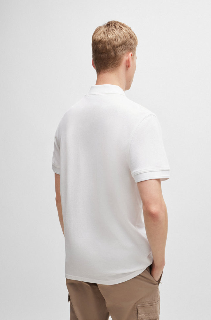 BOSS Polos Regular Fit in Cotton - PRIME 10256692 01-50507813- Concorde Fashion#color_white-100