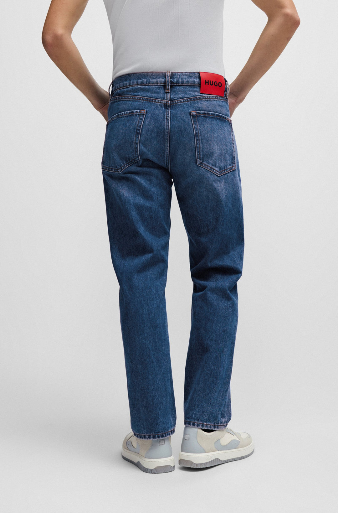 HUGO Regular Fit Jeans in Cotton - HUGO 640 10256702 01-50507477- Concorde Fashion#color_blue-420