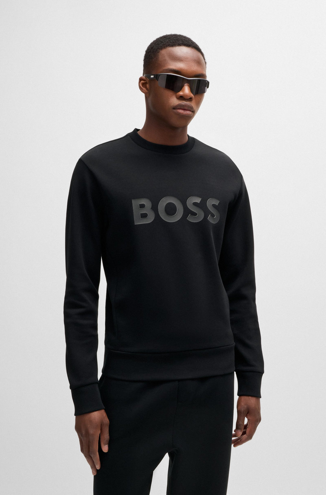 BOSS Sweatshirts Regular Fit in Cotton Mix - SALBO 10256713 01-50506119- Concorde Fashion#color_black-001
