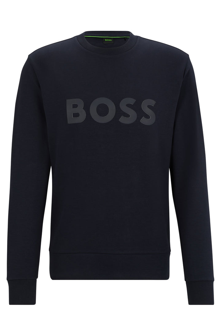 BOSS Sweatshirts Regular Fit in Cotton Mix - SALBO 10256713 01-50506119- Concorde Fashion#color_navy-402