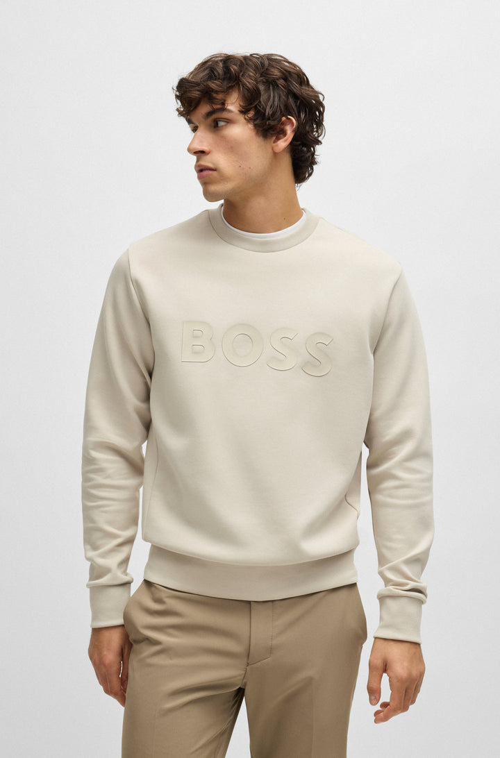 BOSS Sweatshirts Regular Fit in Cotton Mix - SALBO 10256713 01-50506119- Concorde Fashion#color_beige-271