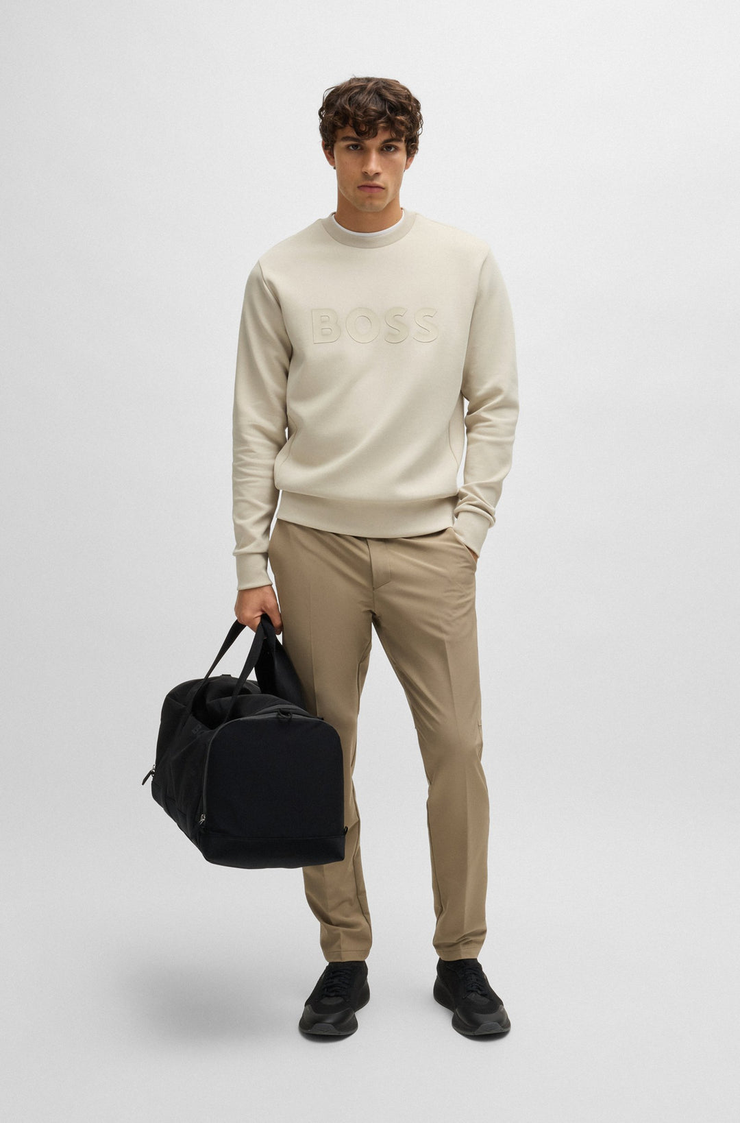 BOSS Sweatshirts Regular Fit in Cotton Mix - SALBO 10256713 01-50506119- Concorde Fashion#color_beige-271